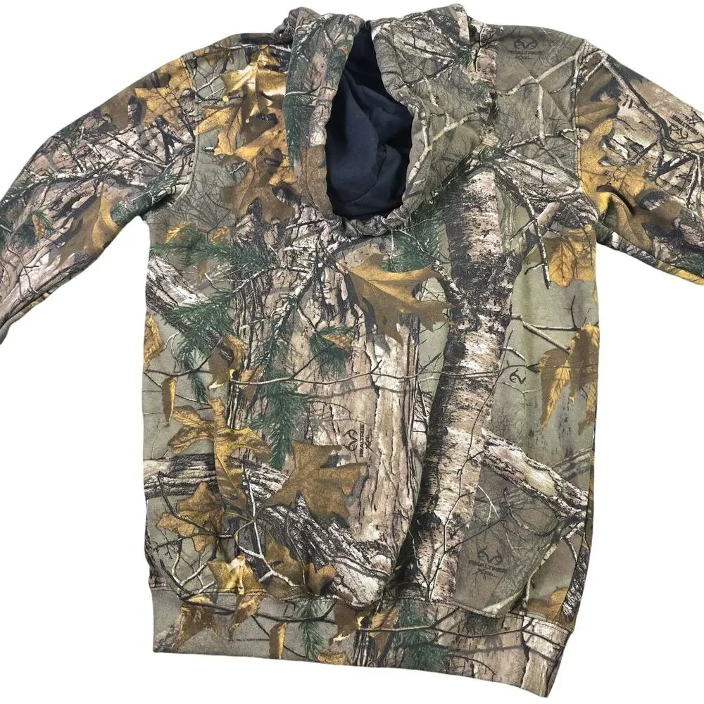 Carhartt Camo Full Zip Hoodie Men's Small Hooded Sweatshirt Hunting Realtree - Picture 10 of 10